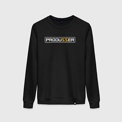 Свитшот хлопковый женский PRODUZZER ПРОДЮСЕР, цвет: черный