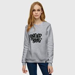 Свитшот хлопковый женский Forever Young - Навсегда молодой, цвет: меланж — фото 2