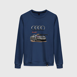Свитшот хлопковый женский Audi Racing team, цвет: тёмно-синий