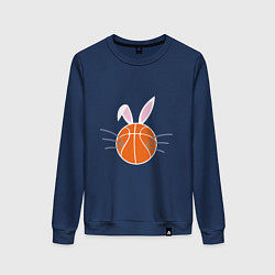 Свитшот хлопковый женский Basketball Bunny, цвет: тёмно-синий