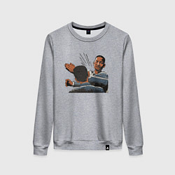 Свитшот хлопковый женский ШЛЁП!, цвет: меланж