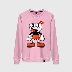 Женский свитшот Cuphead красная чашечка