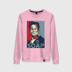 Свитшот хлопковый женский Soаp club, цвет: светло-розовый