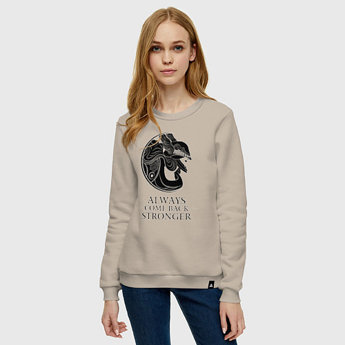 Женский свитшот Elden Ring - Always come back stronger / Миндальный – фото 3