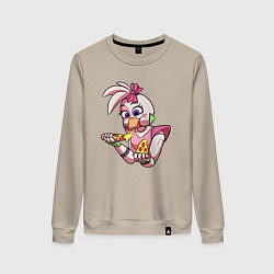 Свитшот хлопковый женский Five Nights at Freddys: Security Breach - Глэмрок, цвет: миндальный