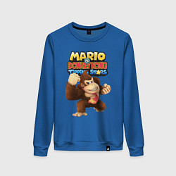 Свитшот хлопковый женский Mario Donkey Kong Nintendo Gorilla, цвет: синий