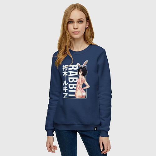 Женский свитшот Rabbit Rukia / Тёмно-синий – фото 3