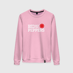 Свитшот хлопковый женский RHCP Logo Red Hot Chili Peppers, цвет: светло-розовый