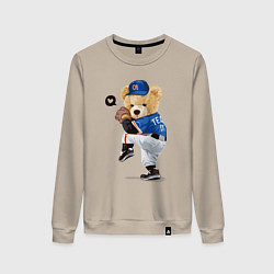 Женский свитшот МИШКА БЕЙСБОЛИСТ