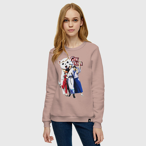 Женский свитшот Gin Tama Sadaharu / Пыльно-розовый – фото 3