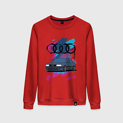 Свитшот хлопковый женский Audi 8090, цвет: красный