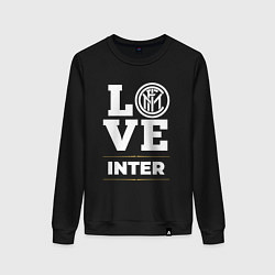 Свитшот хлопковый женский Inter Love Classic, цвет: черный