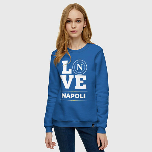 Женский свитшот Napoli Love Classic / Синий – фото 3