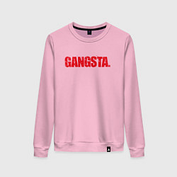 Свитшот хлопковый женский Gangsta, цвет: светло-розовый