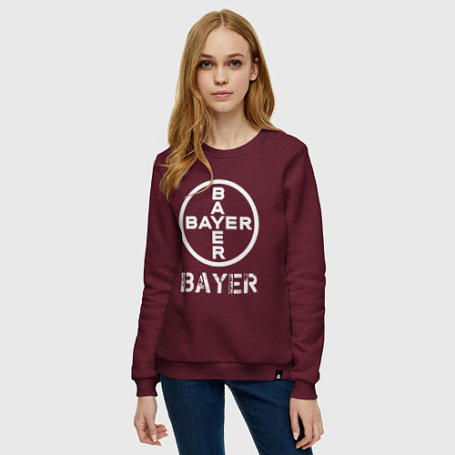 Женский свитшот BAYER Bayer / Меланж-бордовый – фото 3