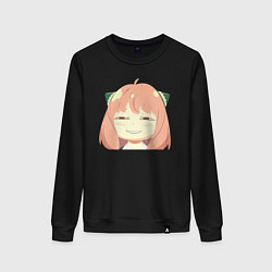 Свитшот хлопковый женский Аниме Семья шпиона - Аня Форджер Anime Spy x Famil, цвет: черный