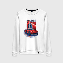 Свитшот хлопковый женский No Limit Нет Предела, цвет: белый