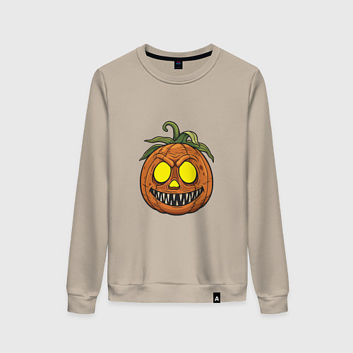 Женский свитшот Сумасшедший Хэллоуин / Миндальный – фото 1