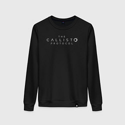 Свитшот хлопковый женский The Callisto Protocol logo, цвет: черный