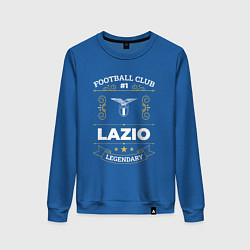 Свитшот хлопковый женский Lazio: Football Club Number 1, цвет: синий