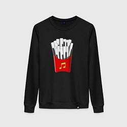 Женский свитшот Картошка Фри Клавиши Фортепиано