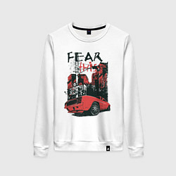 Свитшот хлопковый женский Fear This футболка, цвет: белый