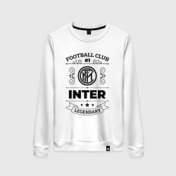 Свитшот хлопковый женский Inter: Football Club Number 1 Legendary, цвет: белый