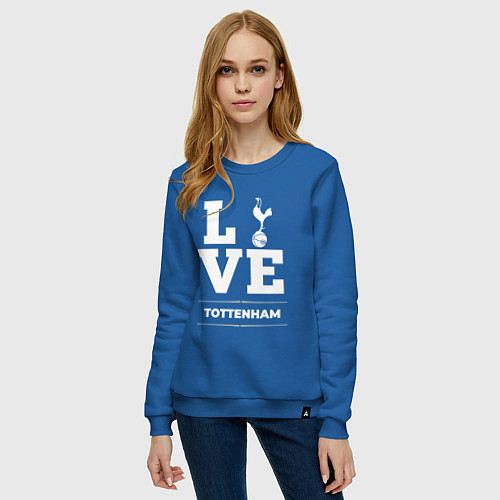 Женский свитшот Tottenham Love Classic / Синий – фото 3