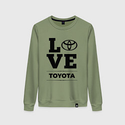 Свитшот хлопковый женский Toyota Love Classic, цвет: авокадо