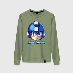 Свитшот хлопковый женский Mega Man - Rockman, цвет: авокадо