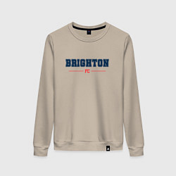 Свитшот хлопковый женский Brighton FC Classic, цвет: миндальный