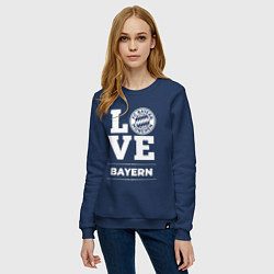 Свитшот хлопковый женский Bayern Love Classic, цвет: тёмно-синий — фото 2