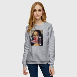Свитшот хлопковый женский Mona Lisa 202X modern, цвет: меланж — фото 2