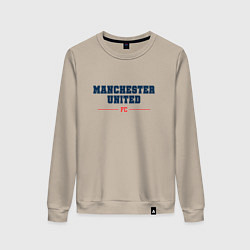 Свитшот хлопковый женский Manchester United FC Classic, цвет: миндальный