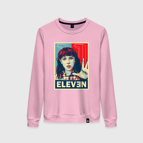 Женский свитшот Stranger Things Eleven / Светло-розовый – фото 1