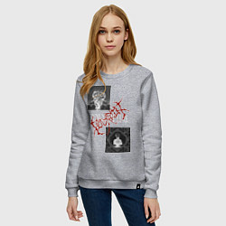 Свитшот хлопковый женский Polyphia, цвет: меланж — фото 2