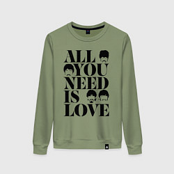 Женский свитшот ALL YOU NEED IS LOVE THE BEATLES