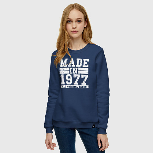 Женский свитшот Сделано в 1977 году / Тёмно-синий – фото 3