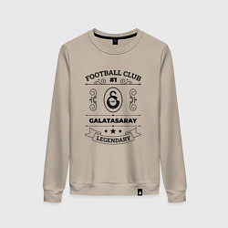 Свитшот хлопковый женский Galatasaray: Football Club Number 1 Legendary, цвет: миндальный