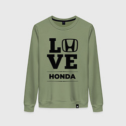 Свитшот хлопковый женский Honda Love Classic, цвет: авокадо