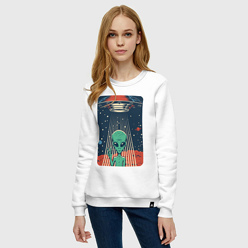 Женский свитшот Mars Alien / Белый – фото 3