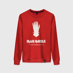 Свитшот хлопковый женский Железные руки лого винтаж, цвет: красный