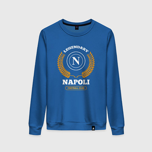 Женский свитшот Лого Napoli и надпись Legendary Football Club / Синий – фото 1