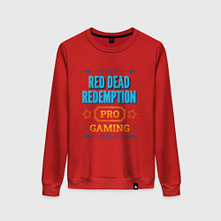 Свитшот хлопковый женский Игра Red Dead Redemption PRO Gaming, цвет: красный