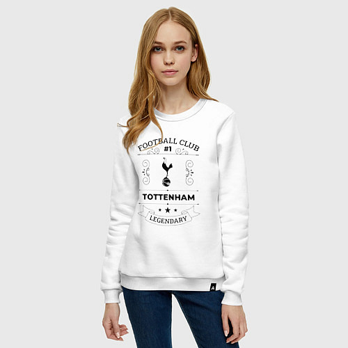 Женский свитшот Tottenham: Football Club Number 1 Legendary / Белый – фото 3