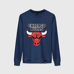 Свитшот хлопковый женский Chicago Bulls, цвет: тёмно-синий