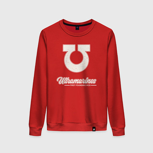 Женский свитшот Ультрамарины винтаж лого / Красный – фото 1