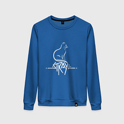 Свитшот хлопковый женский Stray Life, цвет: синий