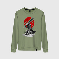 Свитшот хлопковый женский Guts the Black Swordsman, цвет: авокадо