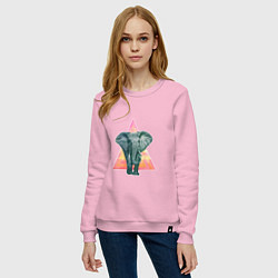 Свитшот хлопковый женский Elaphant Adventure, цвет: светло-розовый — фото 2
